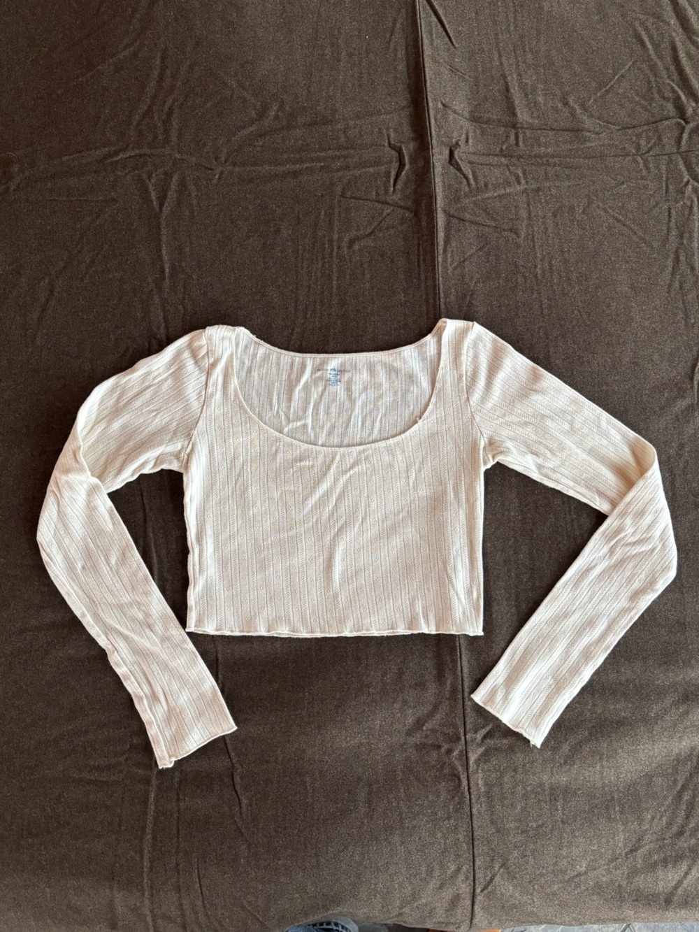 Vintage 90’s Cotton Pointelle Crop Top